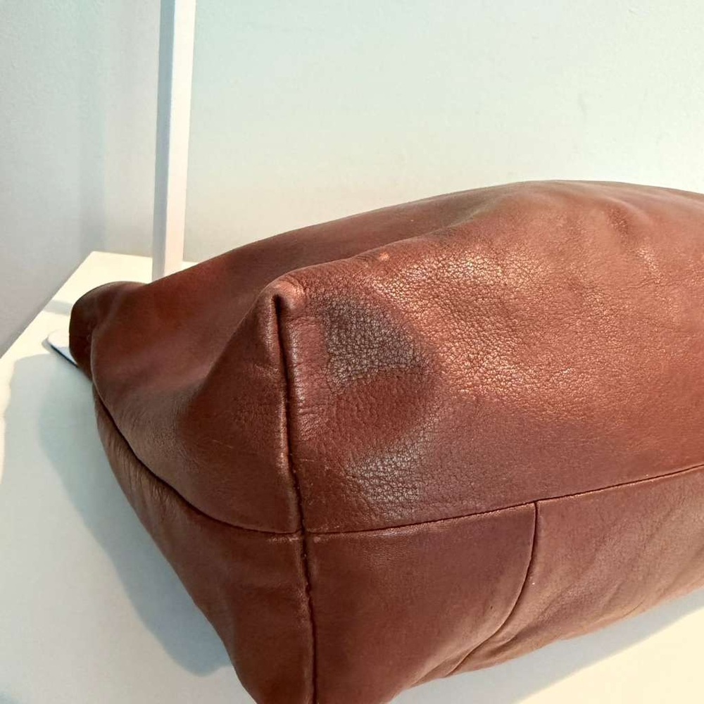 Vince Camuto Brown Leather Hobo Shoulder Bag - Picture 4 of 7